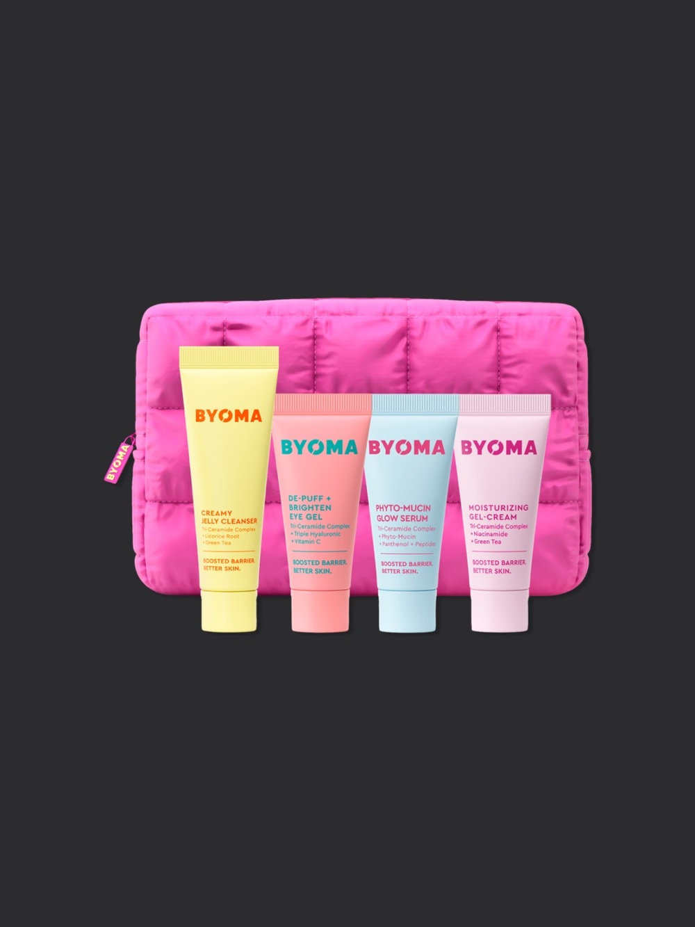 Byoma Travel Set with Pink Bag